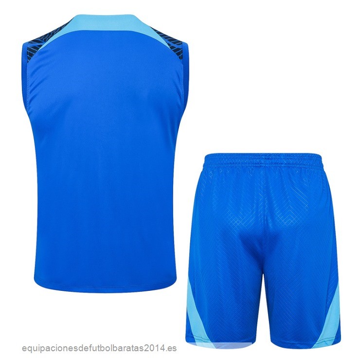 Nuevo Entrenamiento Sin Mangas Conjunto Completo Inter Milan 24/25 Azul Baratas